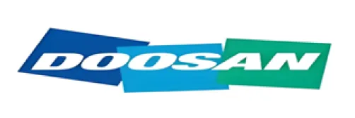 DOOSAN excavator logo for hydraulic breaker attachment compatibility