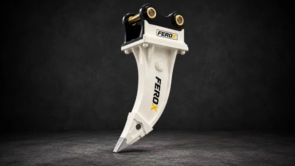 FEROX hydraulic excavator ripper attachment for heavy duty rock breaking and ground excavation applications