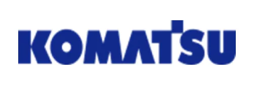 Komatsu excavator brand logo for hydraulic breaker attachment compatibility reference