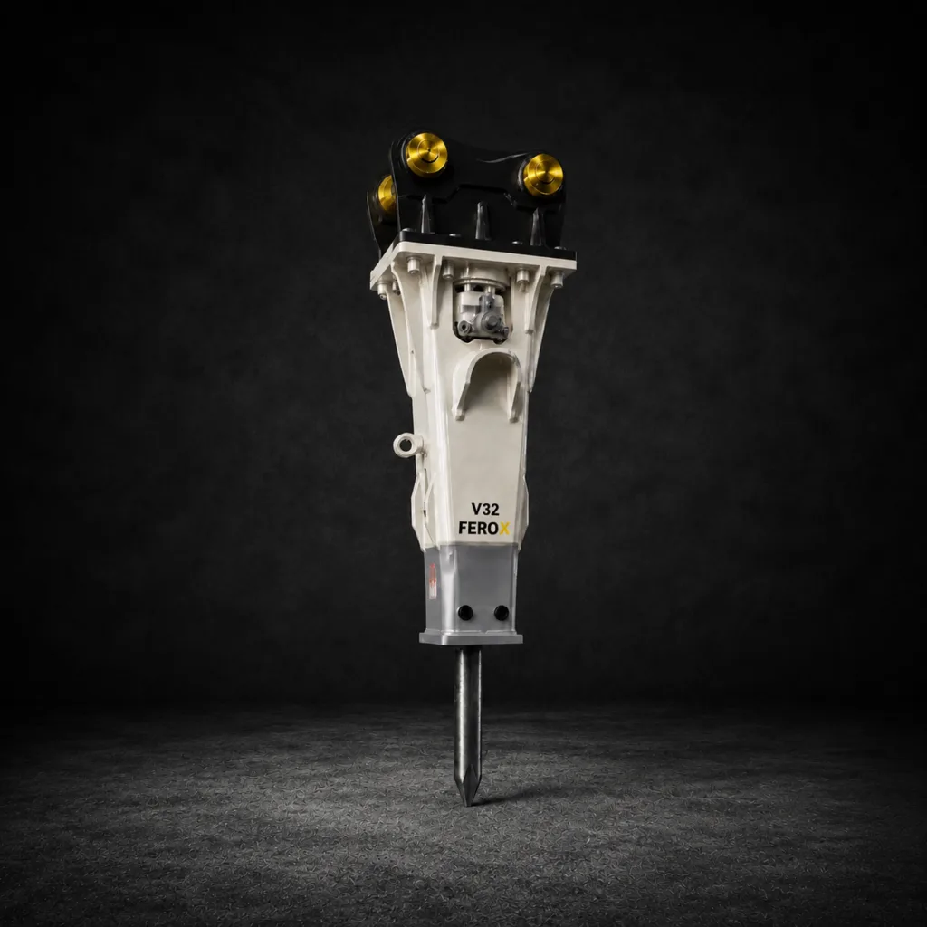 FEROX Montabert series hydraulic breaker for excavators with powerful impact performance and durable chisel