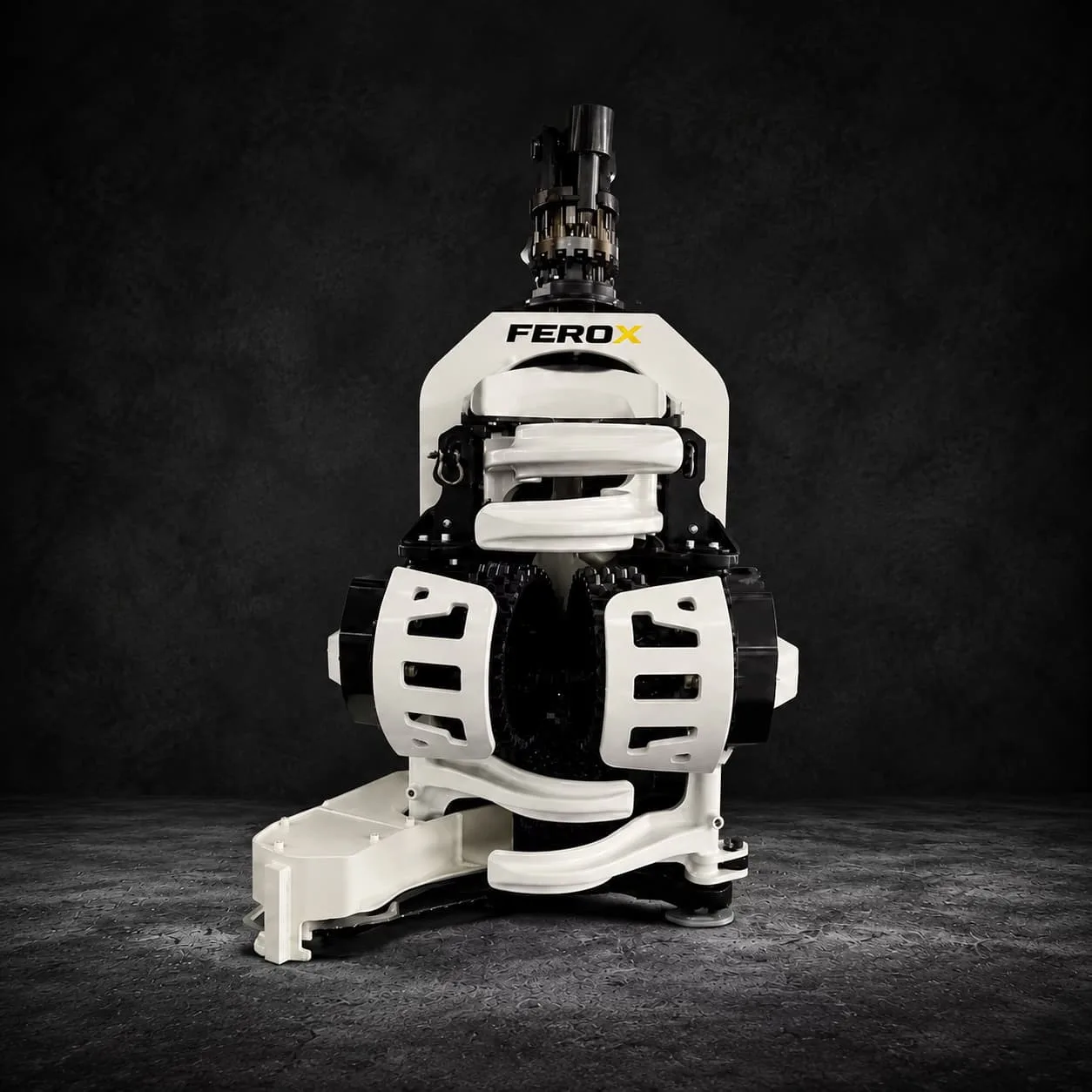 FEROX harvester head product front view for forestry excavator attachment